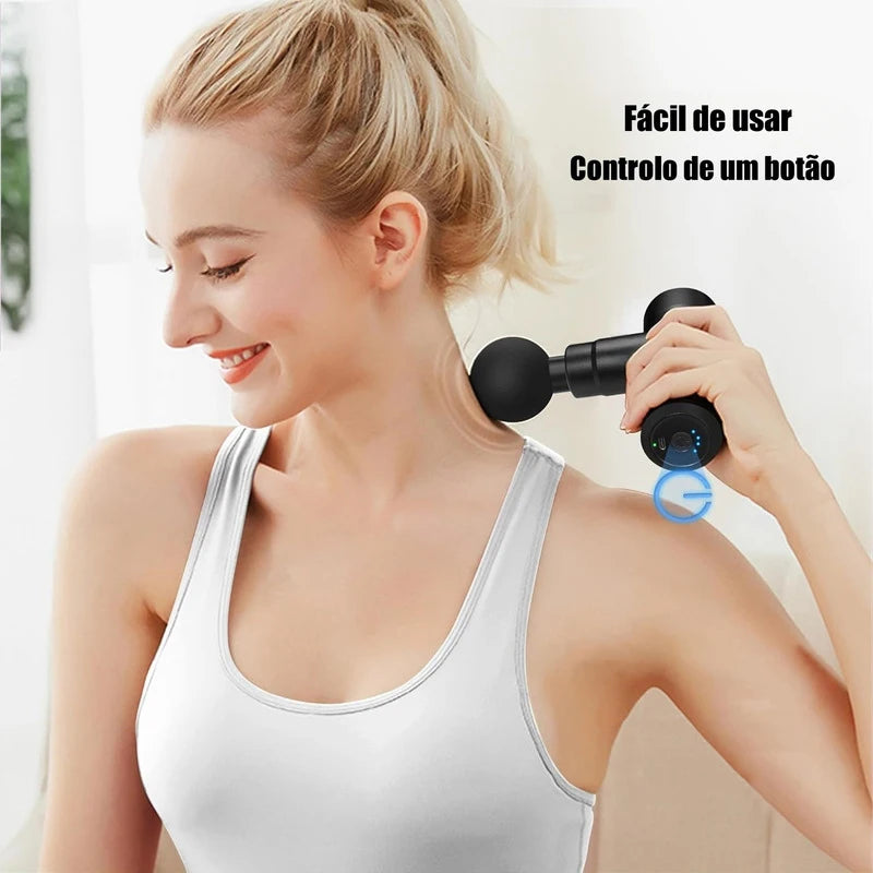 Pistola de massagem muscular de tecido profundo portátil