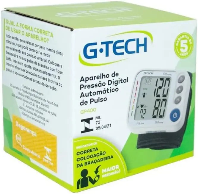 G-Tech GP400 - Aparelho de Pressão Digital Automático