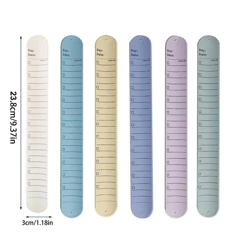 Silicone Reminder Bracelet Silicone Slap Bracelets Erasable To Do List Wrist Notepad Silicone Nurse Notepad Reusable Waterproof