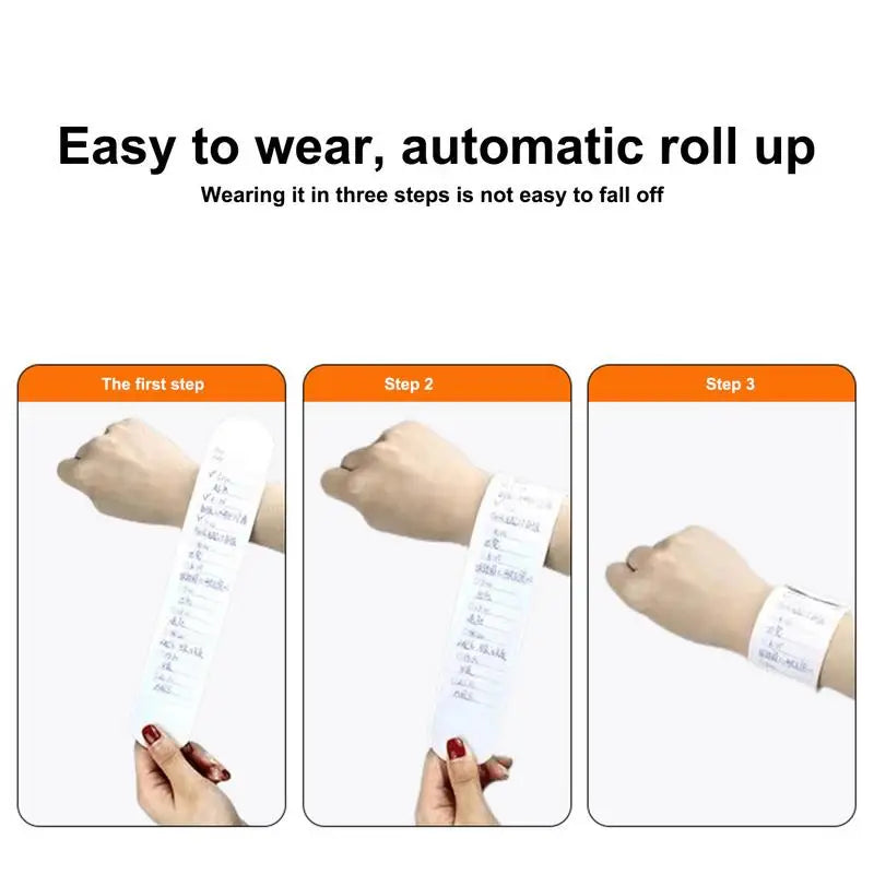 Silicone Reminder Bracelet Silicone Slap Bracelets Erasable To Do List Wrist Notepad Silicone Nurse Notepad Reusable Waterproof