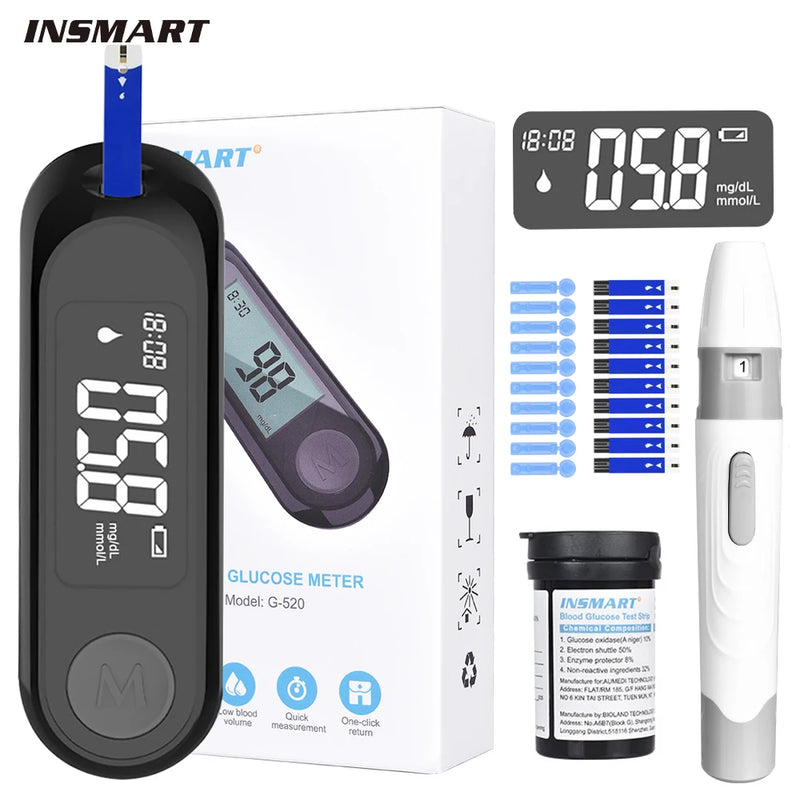 Medidor de Glicose INSMART - Kit de Teste de Diabetes